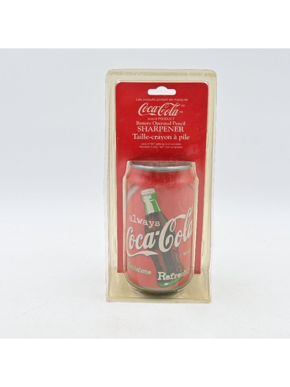 Coca-Cola Pencil Sharpener Can Vintage 1998 Battery Operated New Old Stock